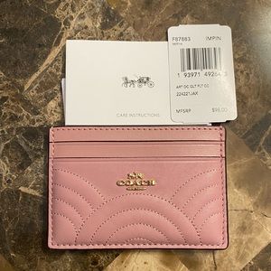 Pink Coach Card Holder New with tags